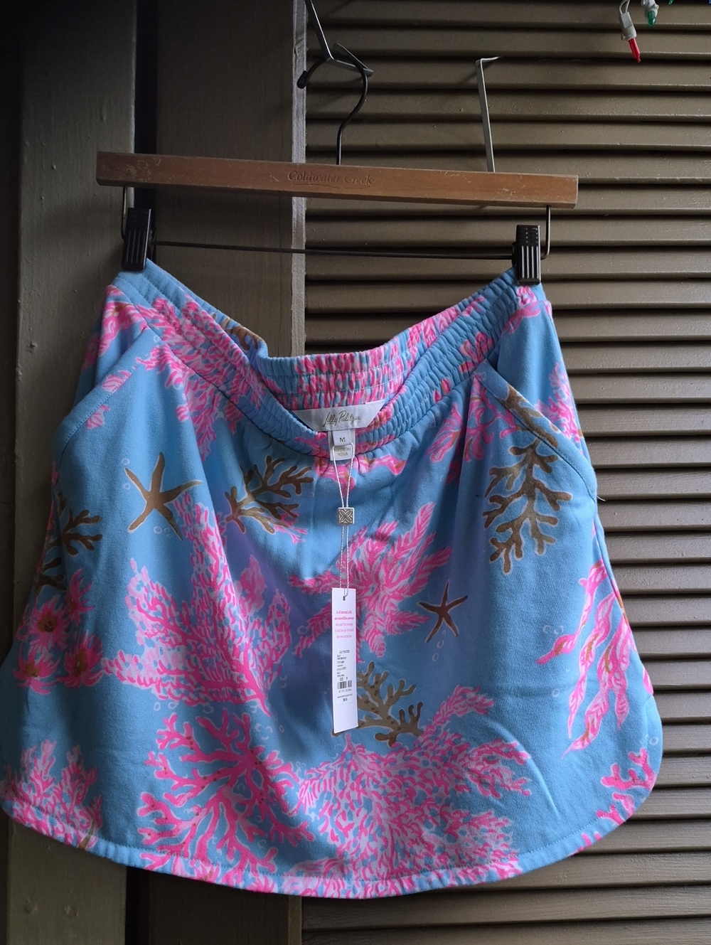Lilly Pulitzer Women Florie Skorts Royal Coral Print Athletic Shorts Size Medium